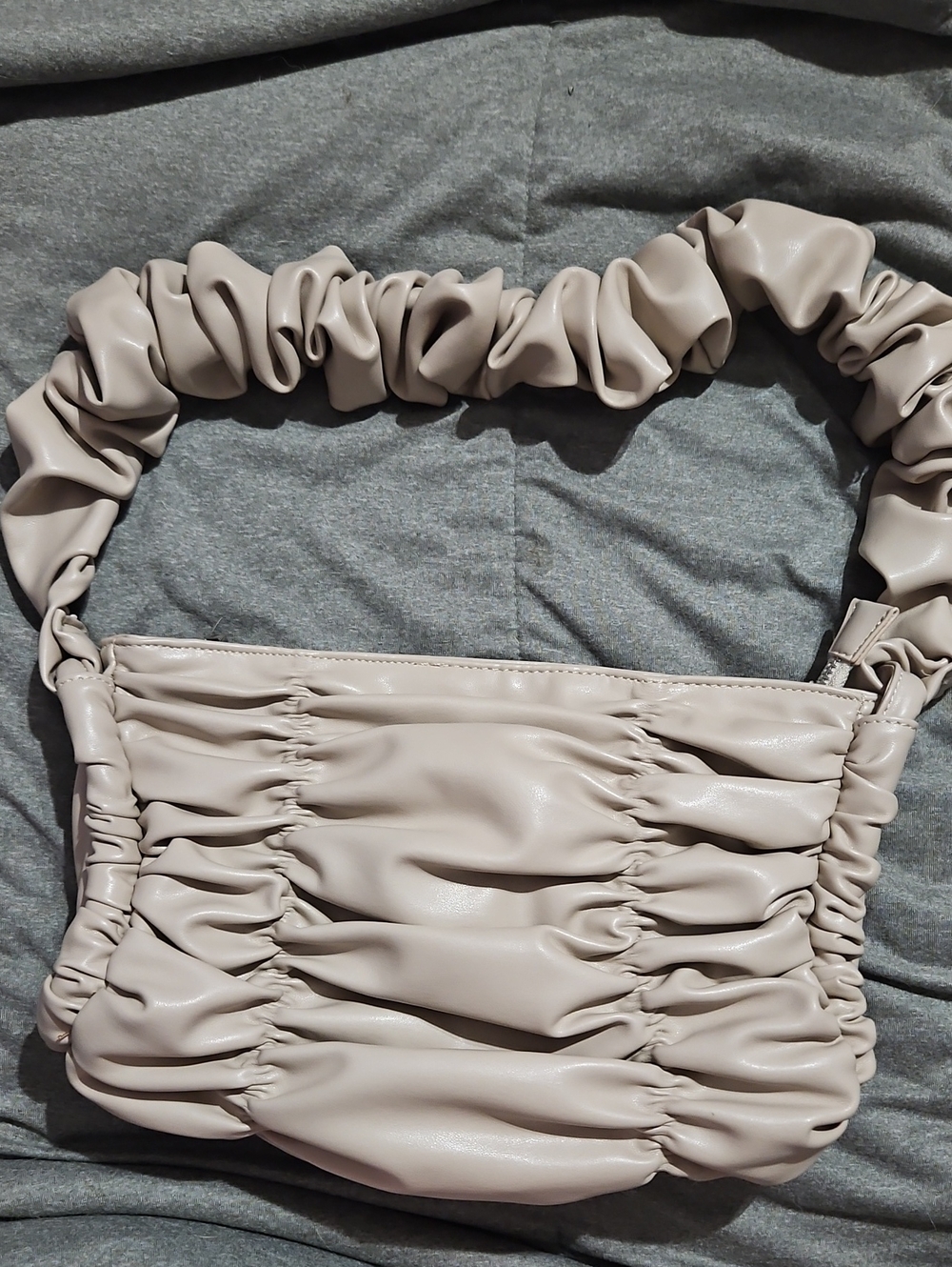Asos Ruched Shoulder Bag in Light Beige NWOT